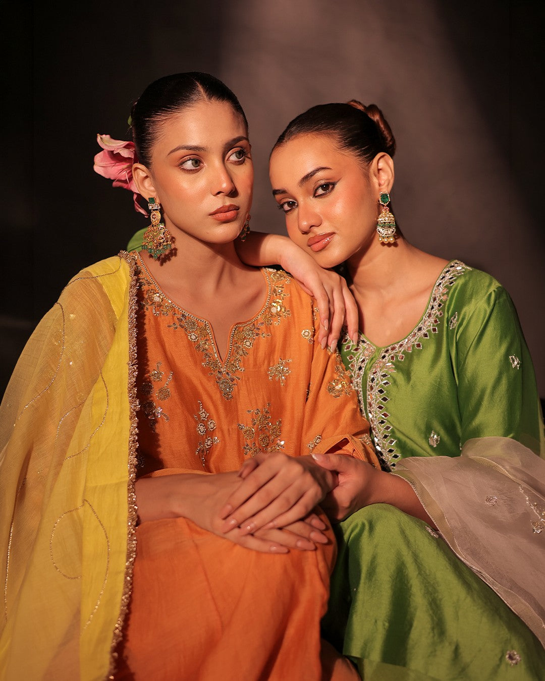 Basanti and Mehrab kurta sets from Haseena, the new collection by Rashika Mittal
