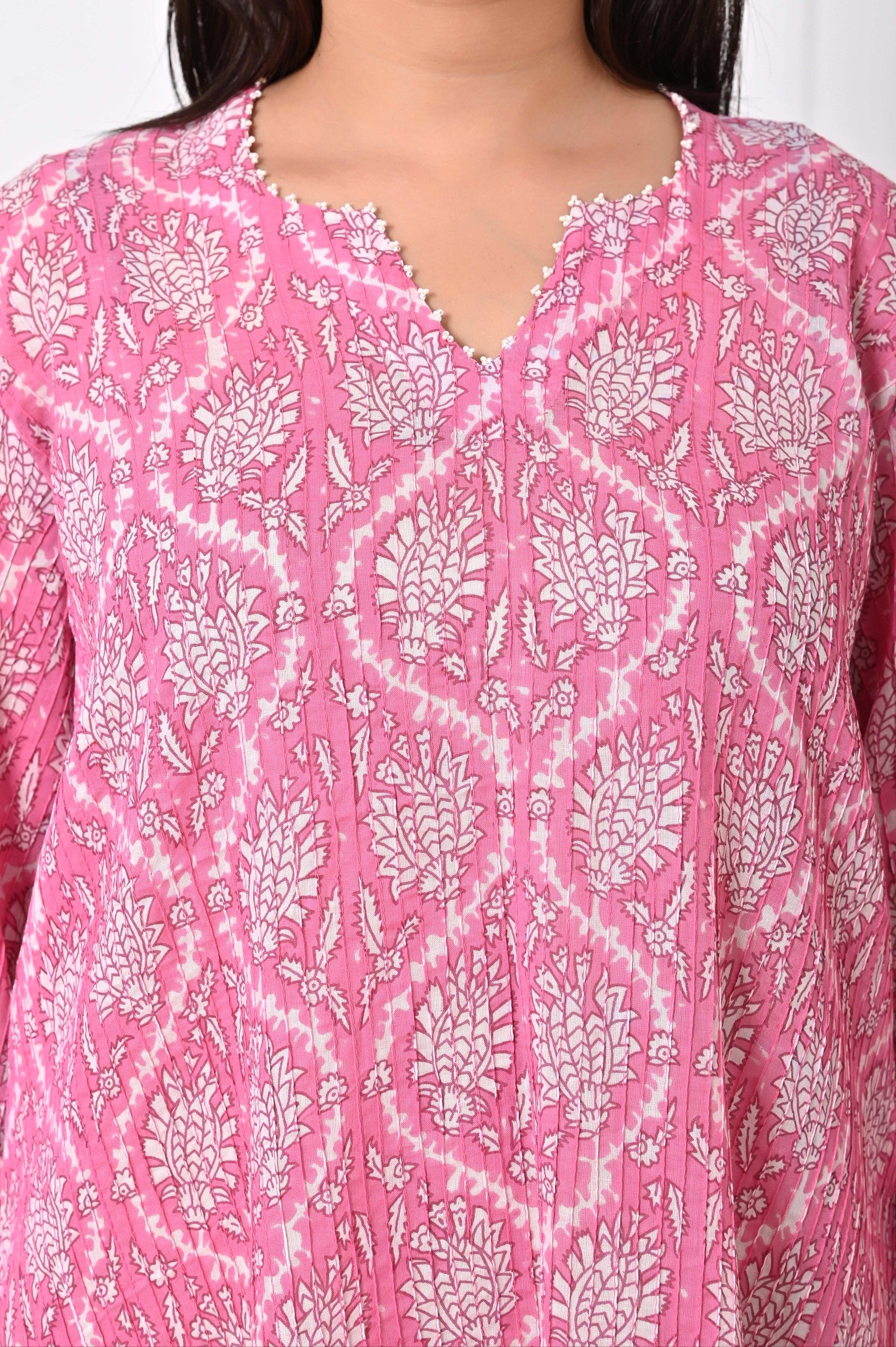 GULAABI KURTA SET